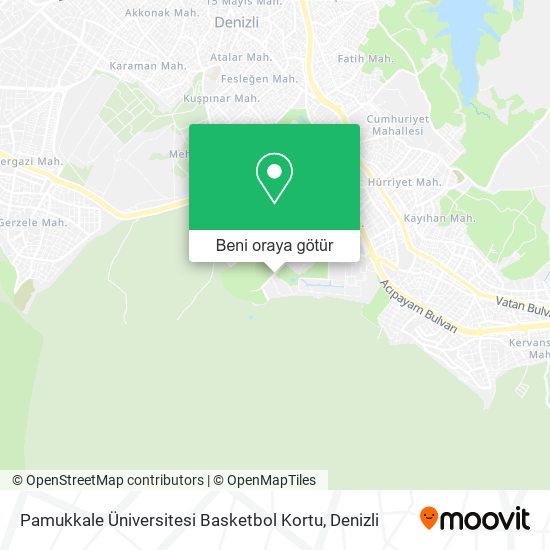 Pamukkale Üniversitesi Basketbol Kortu harita