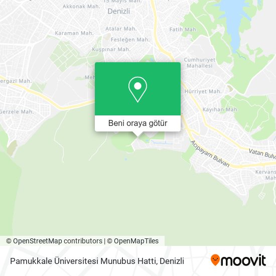Pamukkale Üniversitesi Munubus Hatti harita