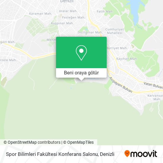 Spor Bilimleri Fakültesi Konferans Salonu harita