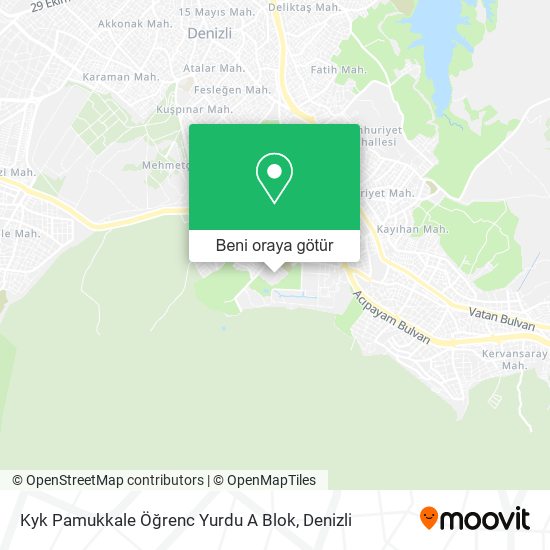 Kyk Pamukkale Öğrenc Yurdu A Blok harita