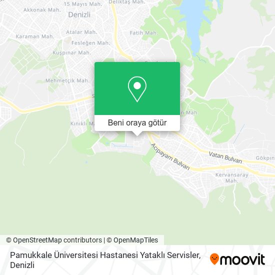 Pamukkale Üniversitesi Hastanesi Yataklı Servisler harita