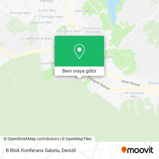B Blok Konferans Salonu harita