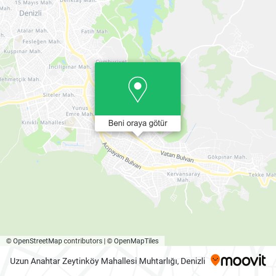 Uzun Anahtar Zeytinköy Mahallesi Muhtarlığı harita