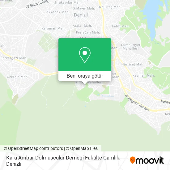 Kara Ambar Dolmuşcular Derneği Fakülte Çamlık harita