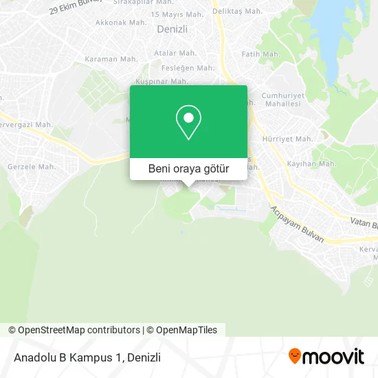 Anadolu B Kampus 1 harita
