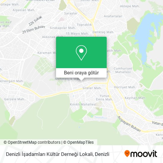 Denizli İşadamları Kültür Derneği Lokali harita