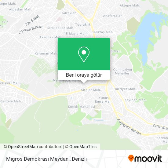 Migros Demokrasi Meydanı harita