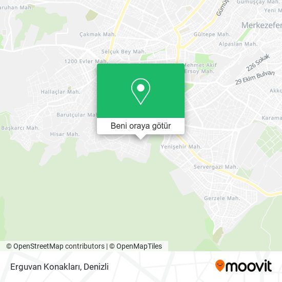 Erguvan Konakları harita