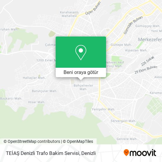 TEİAŞ Denizli Trafo Bakim Servisi harita