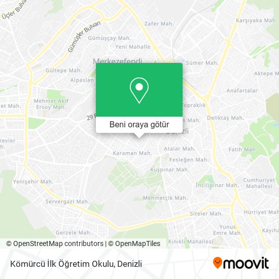 Kömürcü İlk Öğretim Okulu harita