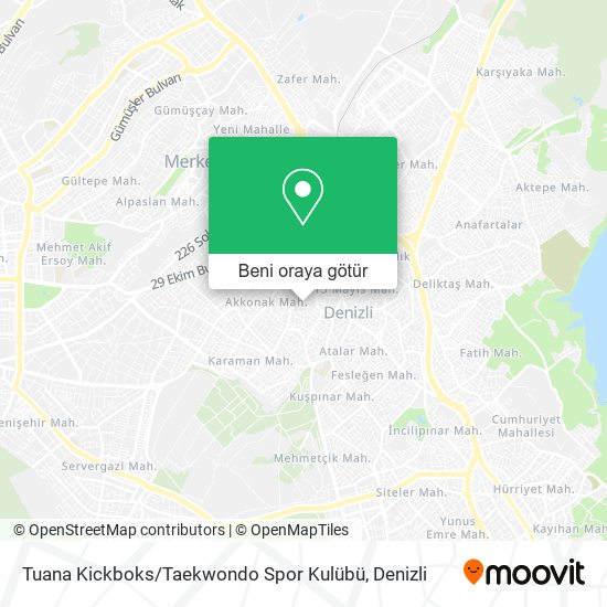 Tuana Kickboks / Taekwondo Spor Kulübü harita