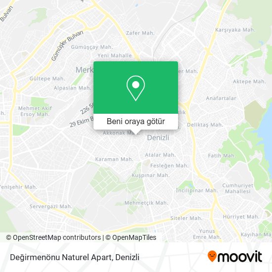 Değirmenönu Naturel Apart harita