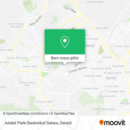 Adalet Parkı Basketbol Sahası harita