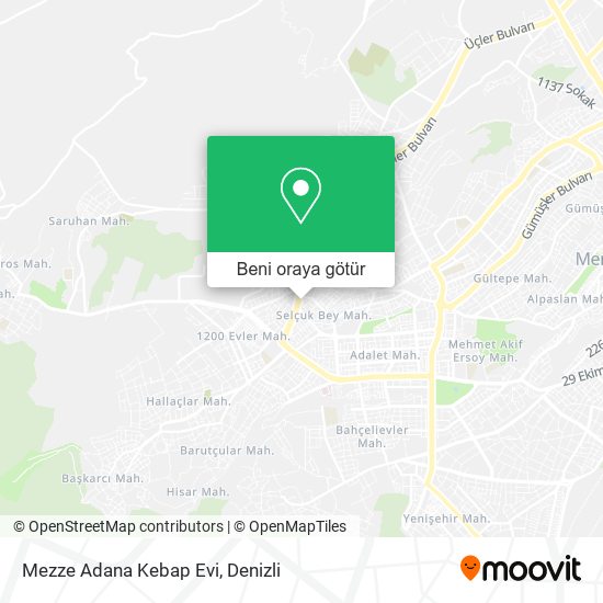 Mezze Adana Kebap Evi harita