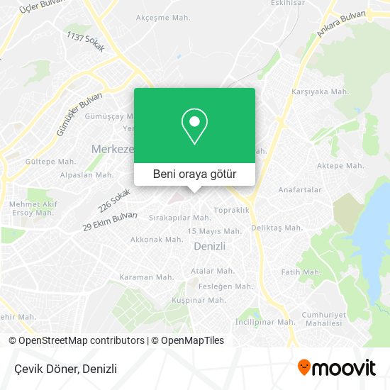 Çevik Döner harita
