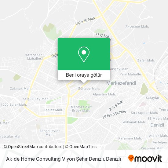 Ak-de Home Consulting Viyon Şehir Denizli harita