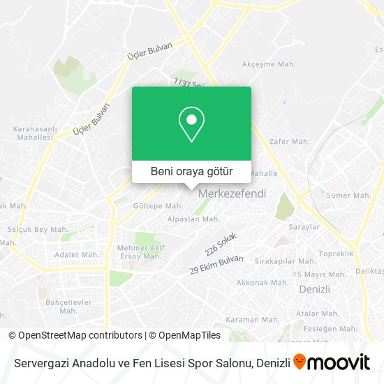 Servergazi Anadolu ve Fen Lisesi Spor Salonu harita