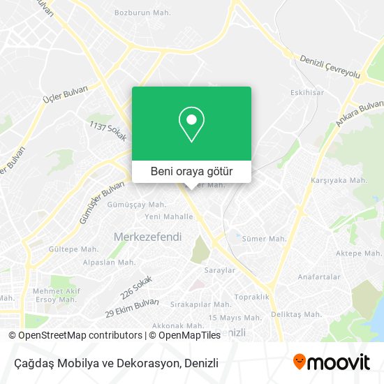 Çağdaş Mobilya ve Dekorasyon harita