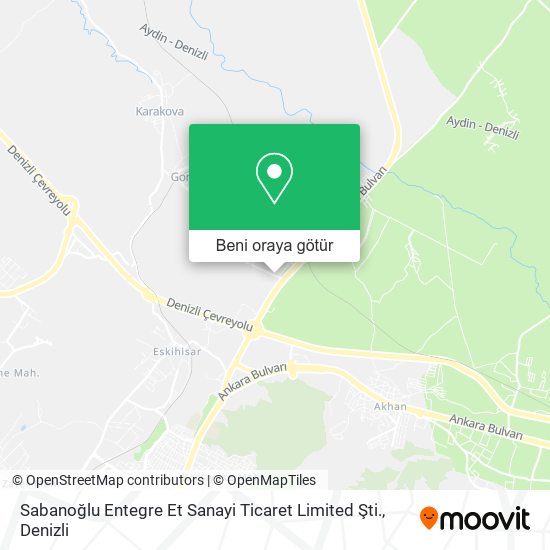 Sabanoğlu Entegre Et Sanayi Ticaret Limited Şti. harita