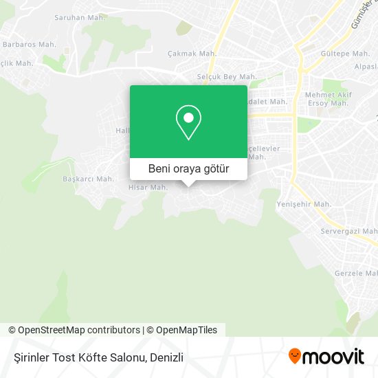 Şirinler Tost Köfte Salonu harita