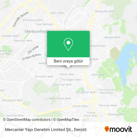 Mercanlar Yapı Denetim Limited Şti. harita