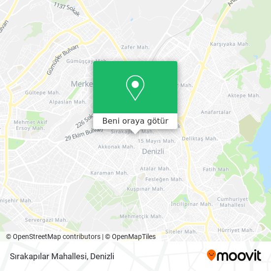 Sırakapılar Mahallesi harita