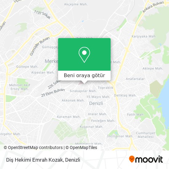 Diş Hekimi Emrah Kozak harita