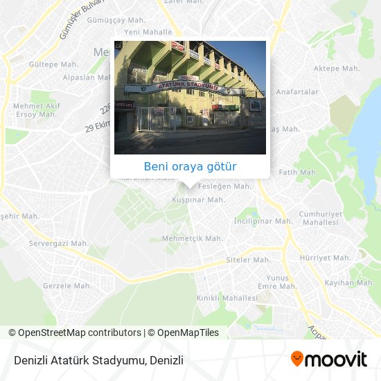Denizli Atatürk Stadyumu harita
