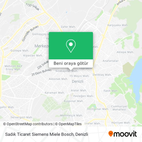 Sadık Ticaret Siemens Miele Bosch harita