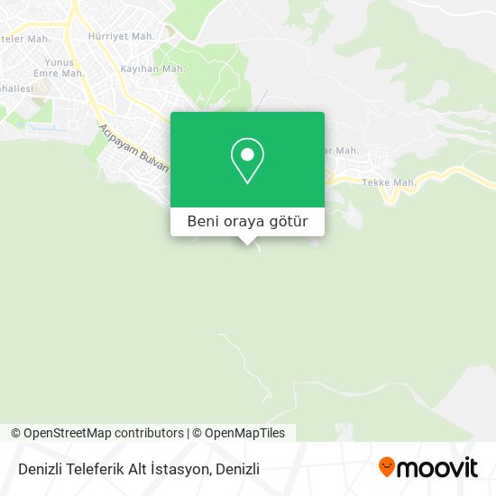 Denizli Teleferik Alt İstasyon harita
