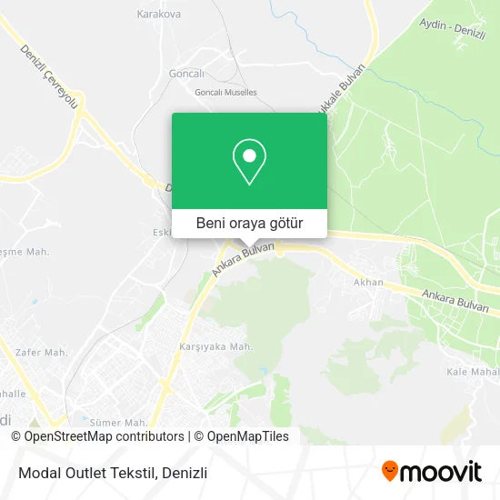 Modal Outlet Tekstil harita