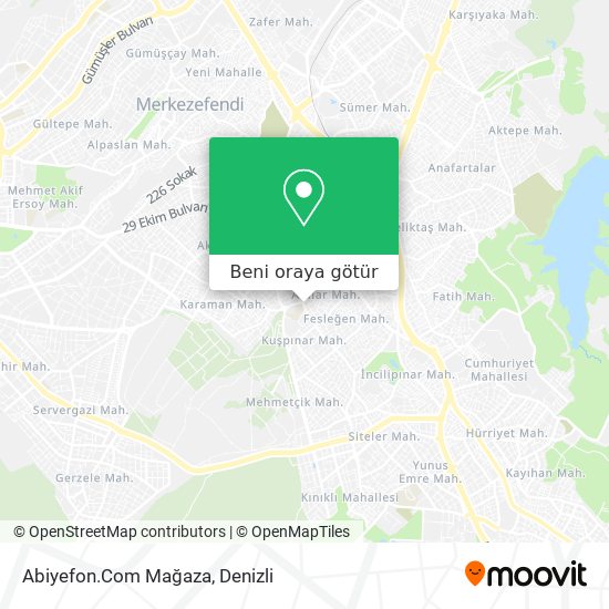 Abiyefon.Com Mağaza harita
