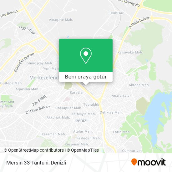 Mersin 33 Tantuni harita
