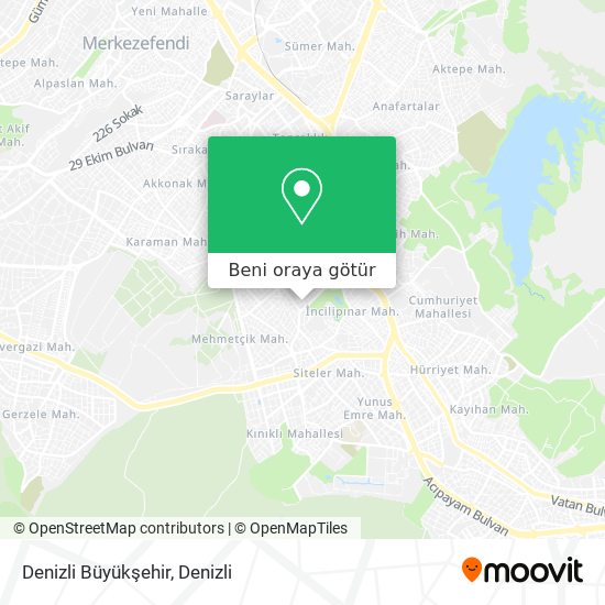 Denizli Büyükşehir harita