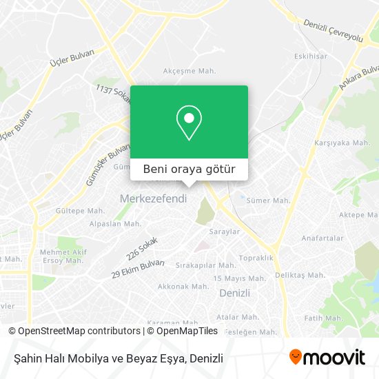 Şahin Halı Mobilya ve Beyaz Eşya harita