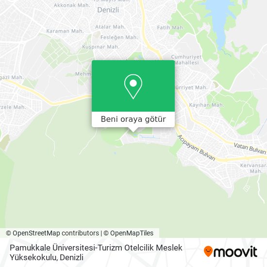 Pamukkale Üniversitesi-Turizm Otelcilik Meslek Yüksekokulu harita