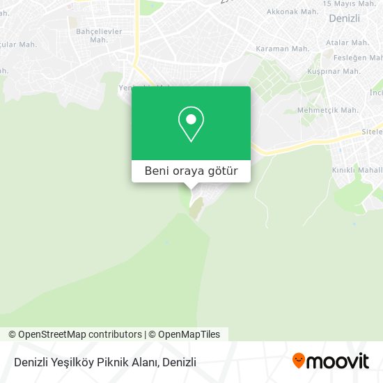 Denizli Yeşilköy Piknik Alanı harita