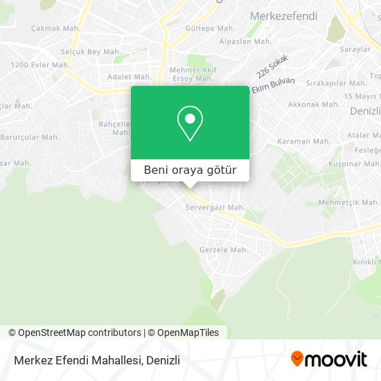 Merkez Efendi Mahallesi harita