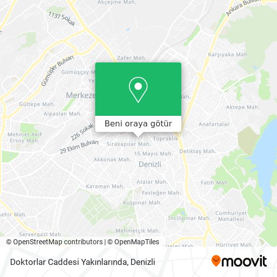 Doktorlar Caddesi Yakınlarında harita