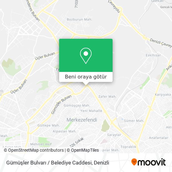 Gümüşler Bulvarı / Belediye Caddesi harita