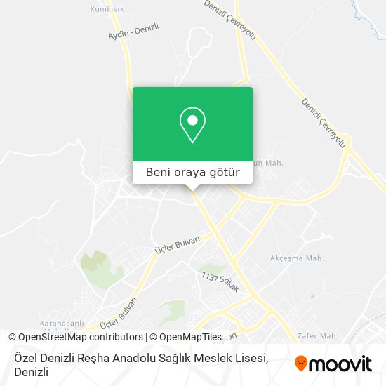 Özel Denizli Reşha Anadolu Sağlık Meslek Lisesi harita