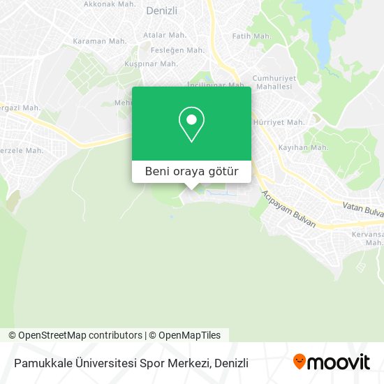 Pamukkale Üniversitesi Spor Merkezi harita