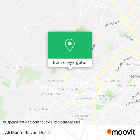 Ali Marım Bulvarı harita