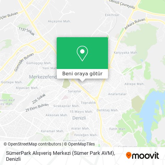 SümerPark Alışveriş Merkezi (Sümer Park AVM) harita