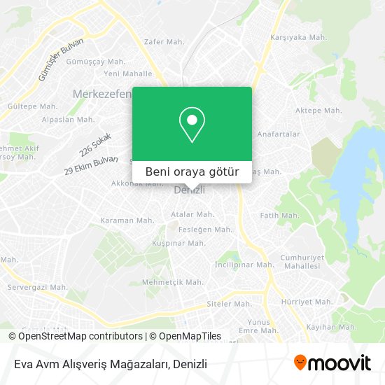 Eva Avm Alışveriş Mağazaları harita