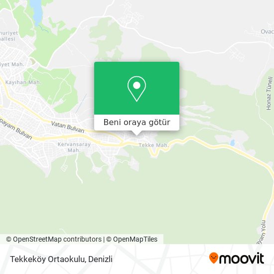 Tekkeköy Ortaokulu harita