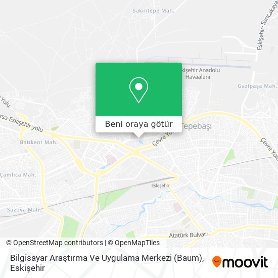 Bilgisayar Araştırma Ve Uygulama Merkezi (Baum) harita