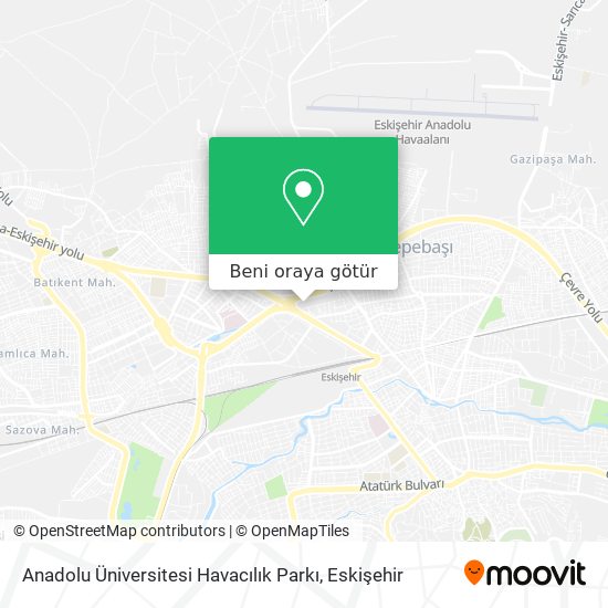 Anadolu Üniversitesi Havacılık Parkı harita