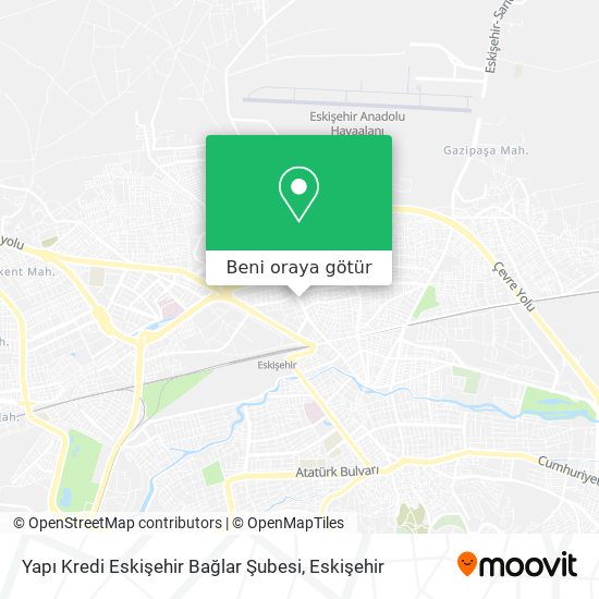 Yapı Kredi Eskişehir Bağlar Şubesi harita