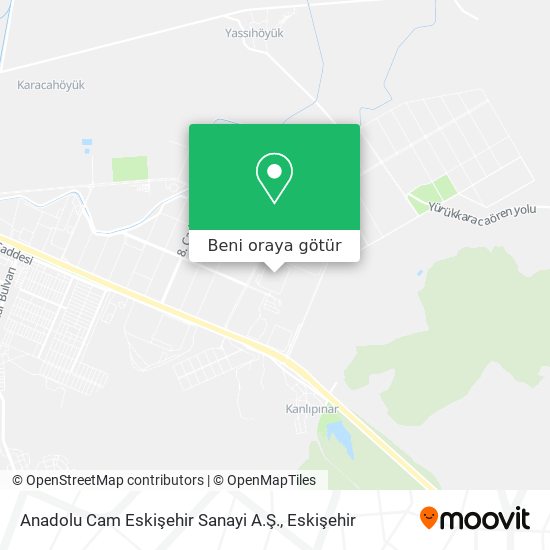Anadolu Cam Eskişehir Sanayi A.Ş. harita